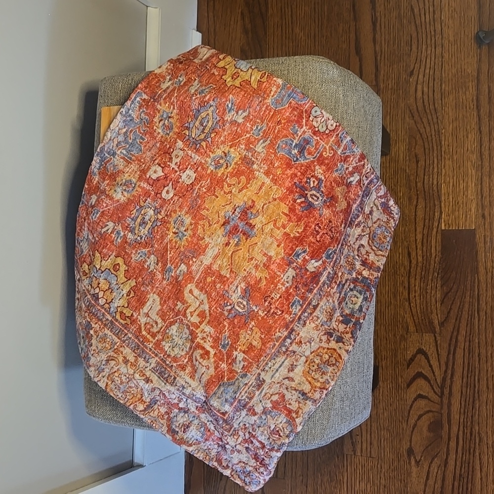 Boho Burnt Orange Throw Pillow Cover - 19" x 19"